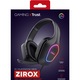 Trust GXT416 ZIROX vezetékes gamer fejhallgató, 50 mm-es meghajtókkal, összecsukható mikrofonnal, PC-kompatibilis, 2 m-es kábellel, 3,5 mm/USB-A jack, fekete