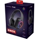 Trust GXT416 ZIROX vezetékes gamer fejhallgató, 50 mm-es meghajtókkal, összecsukható mikrofonnal, PC-kompatibilis, 2 m-es kábellel, 3,5 mm/USB-A jack, fekete