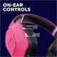 Trust GXT415P ZIROX vezetékes gaming headset, 50mm meghajtó, Összecsukható mikrofon, PC, PS4/PS5/Xbox kompatibilis, 2m kábel, Rózsaszín