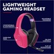 Trust GXT415P ZIROX vezetékes gaming headset, 50mm meghajtó, Összecsukható mikrofon, PC, PS4/PS5/Xbox kompatibilis, 2m kábel, Rózsaszín