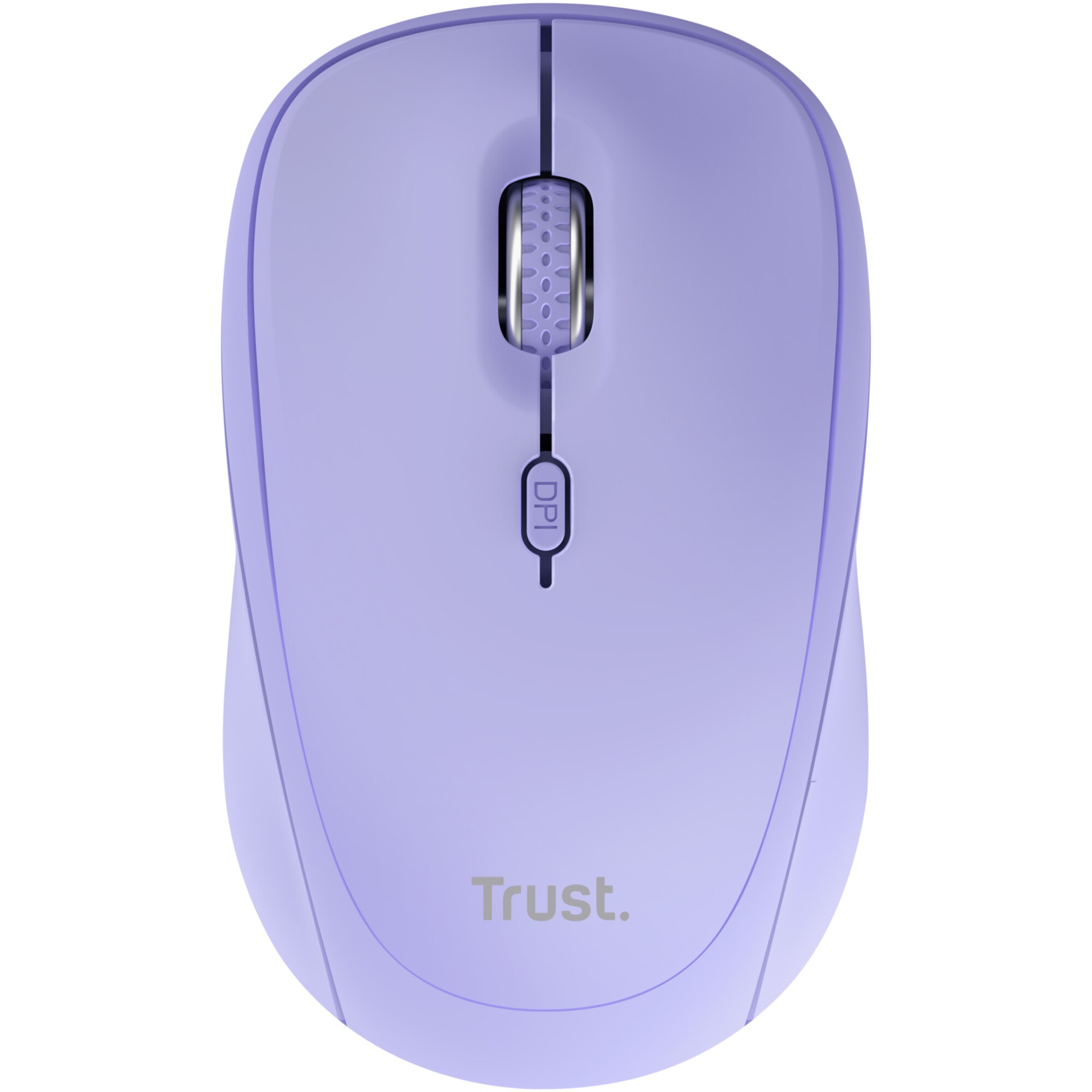 Mouse wireless Trust YVI+ MULTI-DEVICE, 800-1600 DPI, 3 butoane, RF 2.4GHz, 75% plastic reciclat,USB-A, Mov