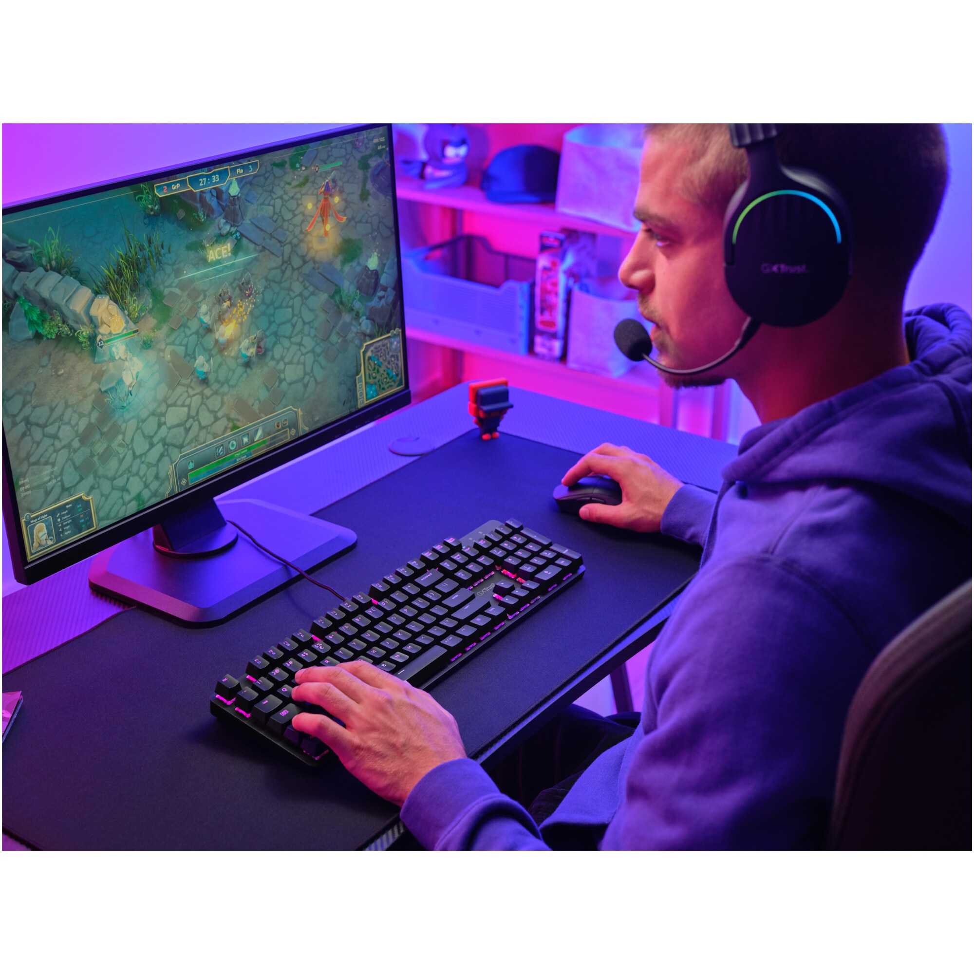 Tastatura Gaming Mecanica Trust GXT871 ZORA, Full RGB