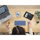 Безжична клавиатура Trust Lyra Compact, RF 2.4GHz, Bluetooth, QWERTY, USB-A/USB-C, Синя