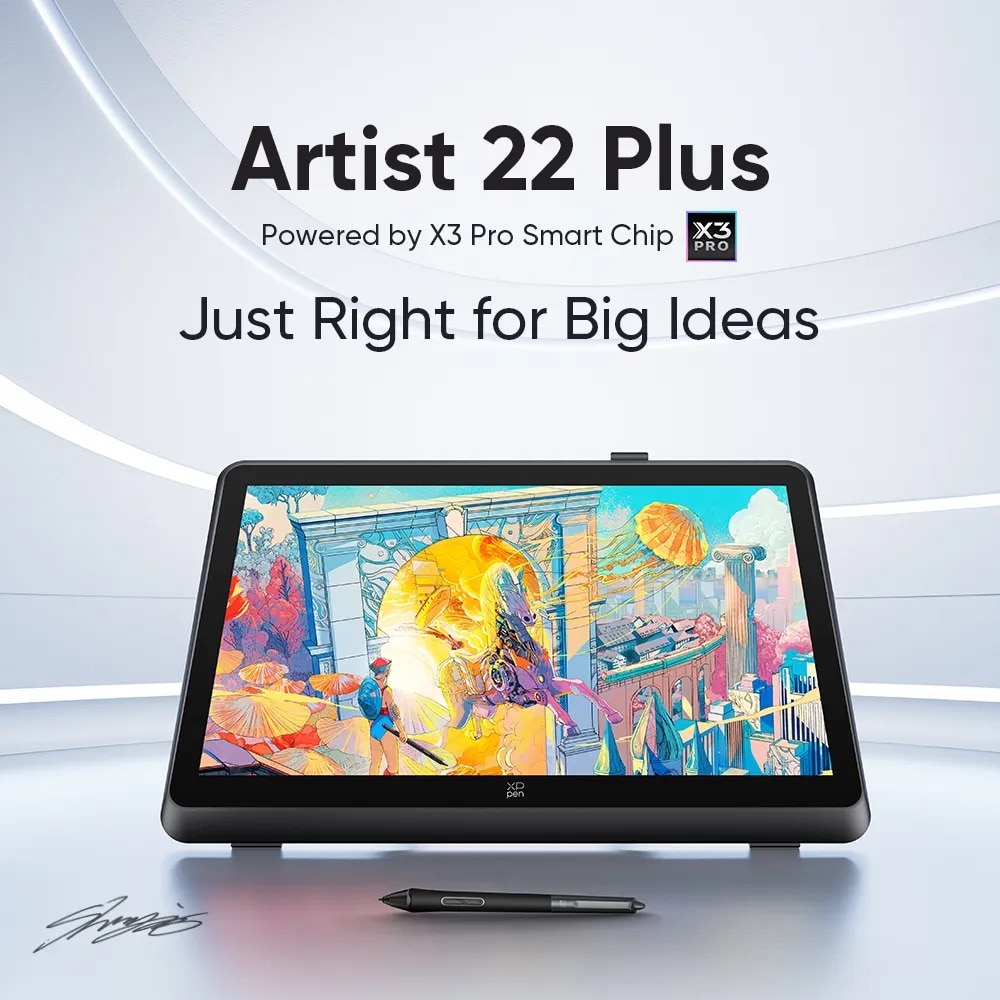 Grafikus táblagép, XP-PEN, Artist 22 Gen 2 Plus, 16K X3 Pro Pen, 99,8% ...