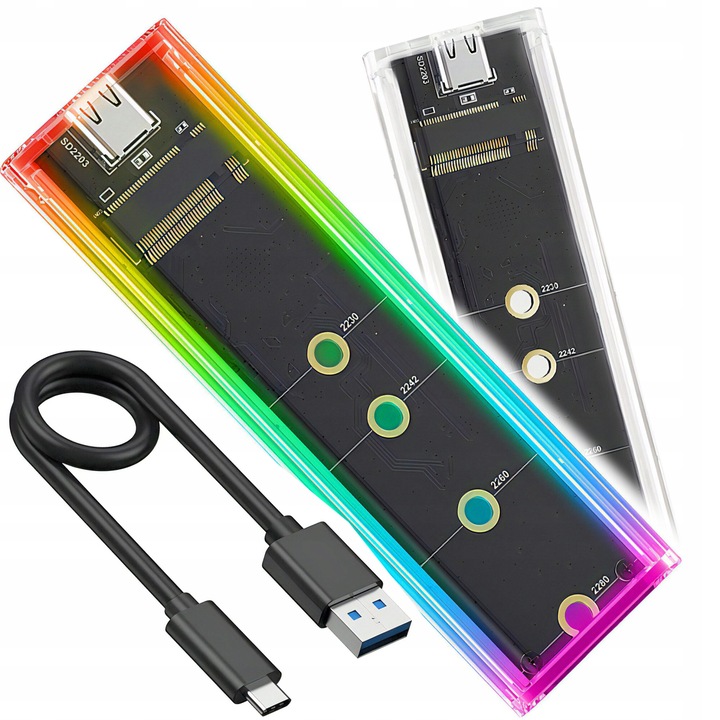 Rack Extern, Zola, compatibila SSD M.2 NVMe, NGFF SATA 2230/2242/2260 ...