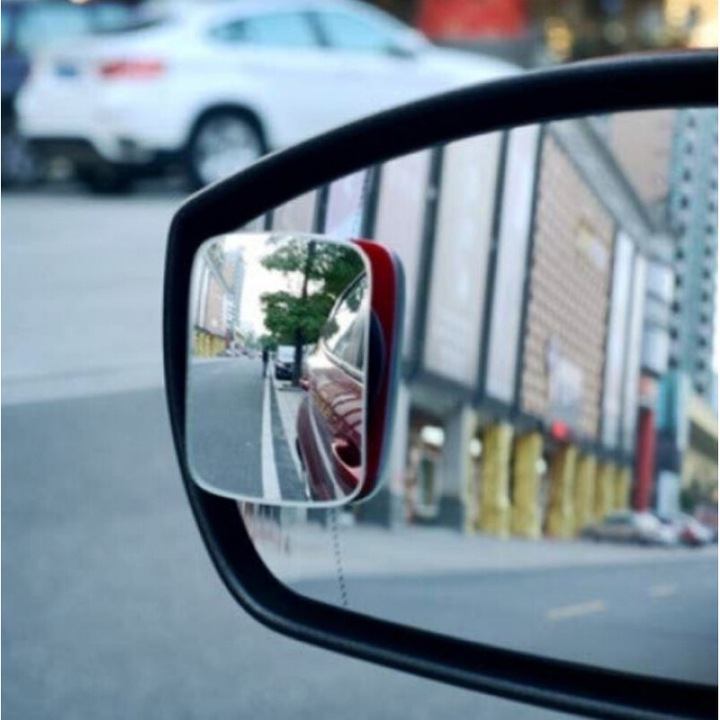 Set Oglinzi Unghi Mort idealStore, Dimensiune 7x4CM, Unghi Reglabil Cu Rotatie 360, Model Autoadeziv, Usor de Instalat, Compatibile cu Toate Tipurile de Masini