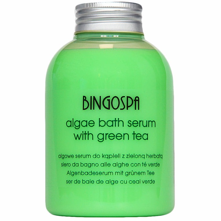 Serum de baie BingoSpa Algowe, Ceai Verde, 500 ml, hidratant, pentru toate tipurile de piele