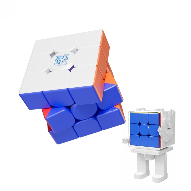 Cub Rubik MoYu RS3M V5, Exista o cutie de afisare robot, 3x3, 65g
