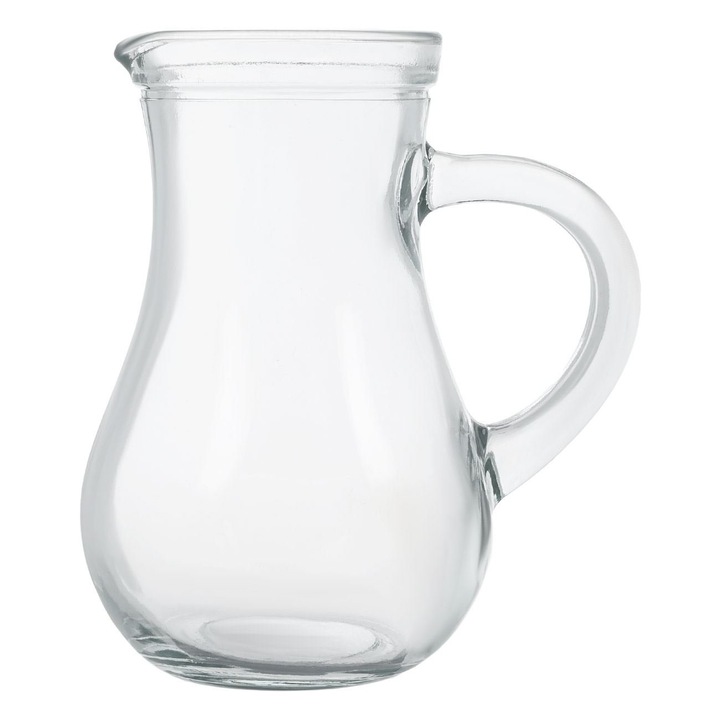 Ulcior din sticla transparent cu maner Shopiens®, 500 ml