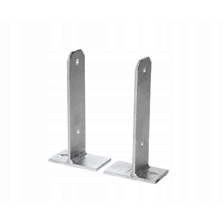 Suport de ancorare pentru stalp GIGI TOYS, otel zincat, 200x100x60mm, set 2 piese