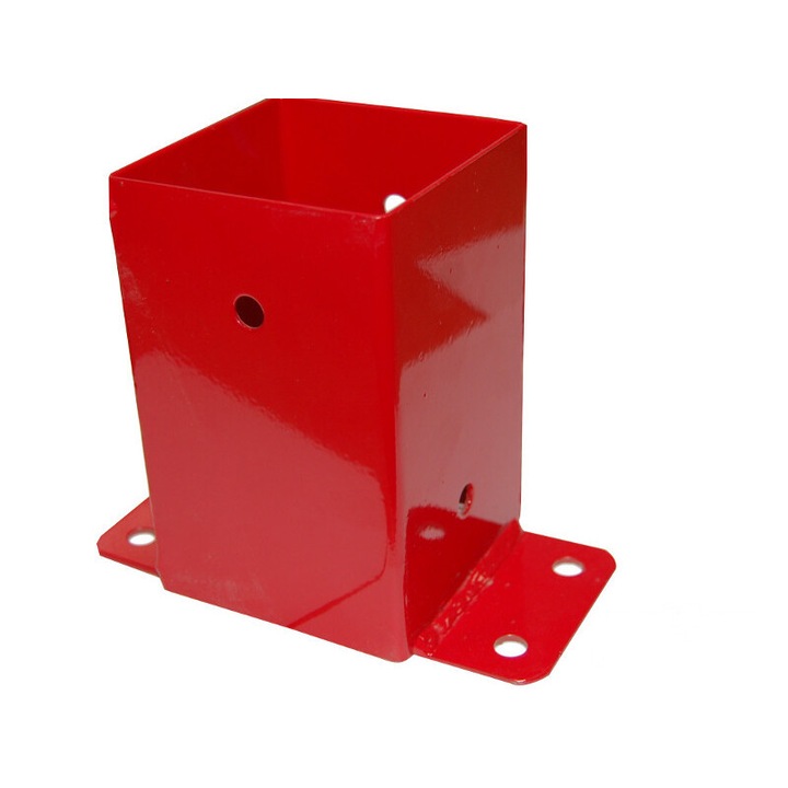 Conector de perete pentru grinda patrata GIGI TOYS , 90x90mm, rosu