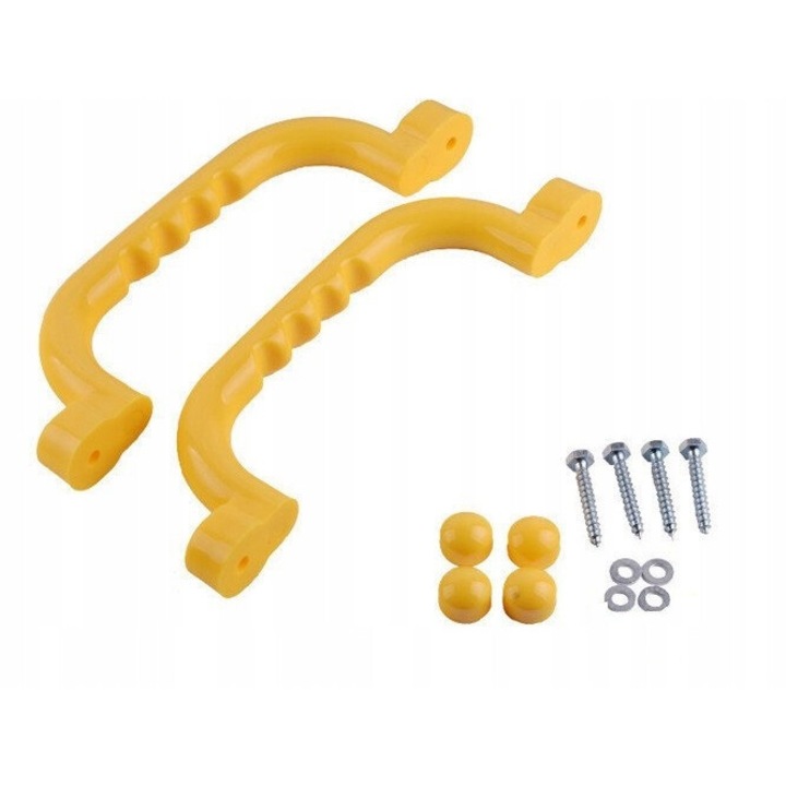 Set 2 manere plastice pentru loc de joaca, GIGI TOYS, 240x75mm, galben