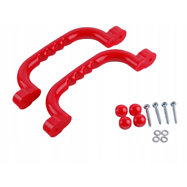 Set manere plastice GIGI TOYS, 240x75mm, rosii, 2 bucati, montaj usor