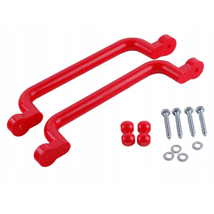 Set 2 manere plastice pentru loc de joaca, GIGI TOYS 310x70mm, rosu