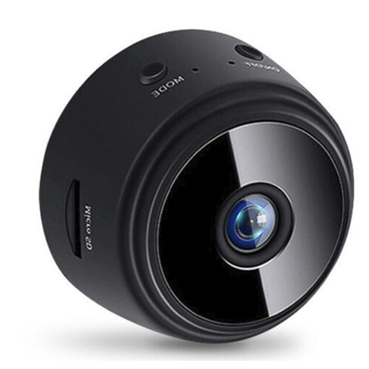 Camera spion mini, 1080P, WiFi, detectie miscare, viziune nocturna, neagra