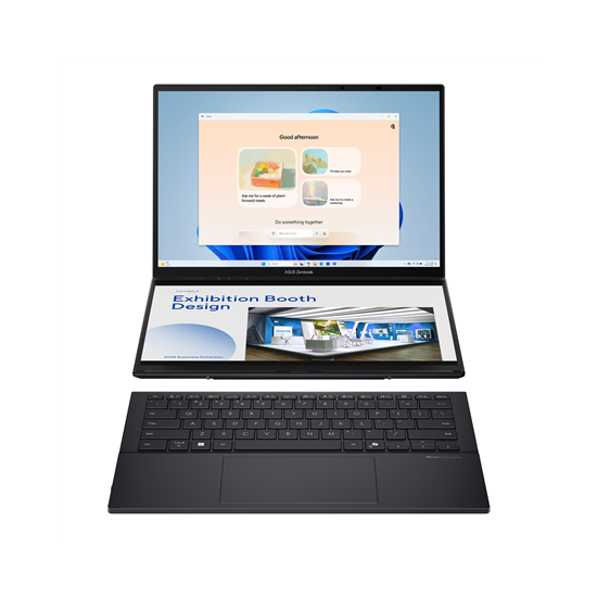 Laptop ASUS Zenbook Duo 3K 14 inch UX8406CA Intel Core Ultra 9 285H 32GB 2TB PCIe Windows 11 Home Grey