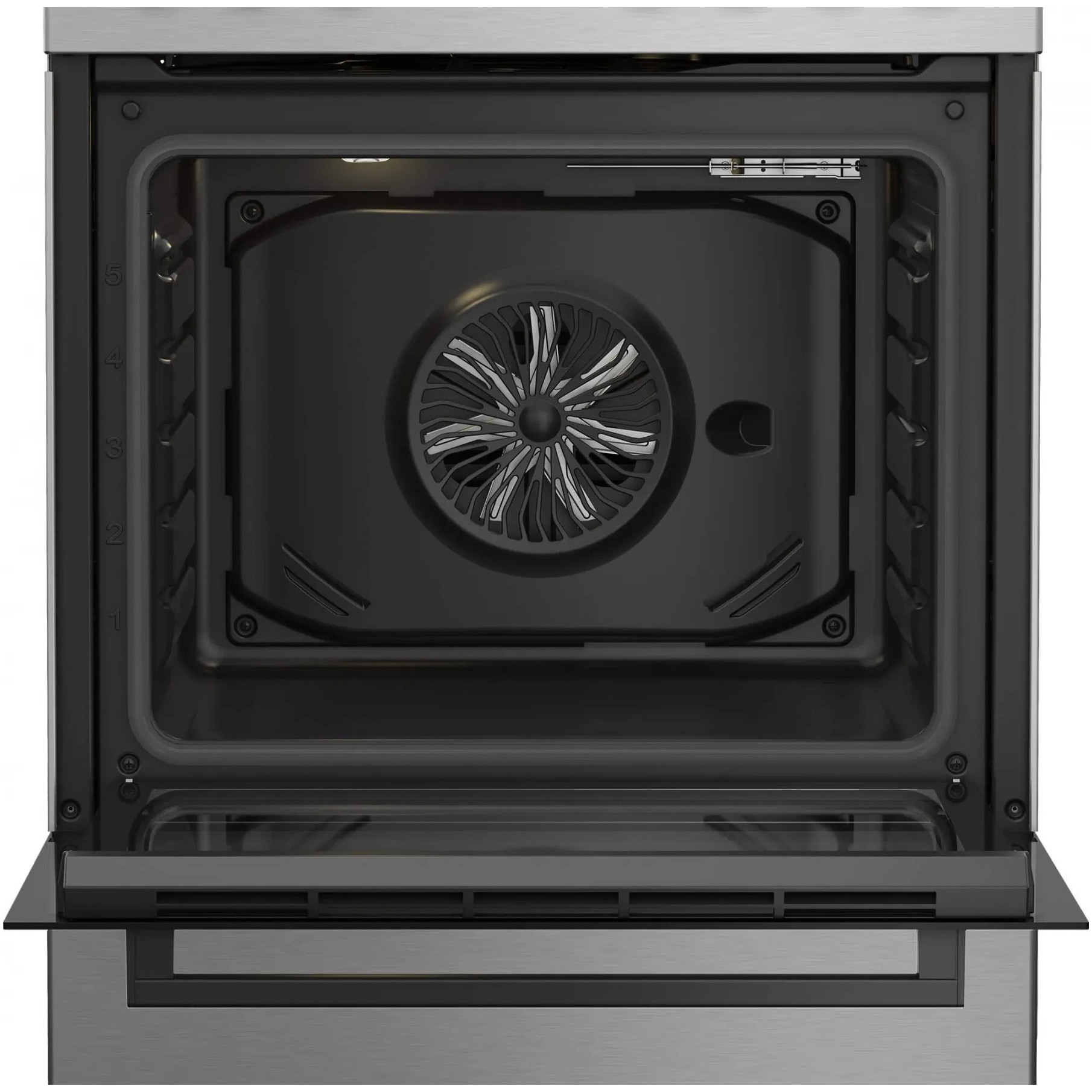 Aragaz Beko FBSE62120XD, Mixt, 4 arzatoare, Aprindere electrica, Gatire asistata cu ventilatie, Grill, 60 cm, Inox