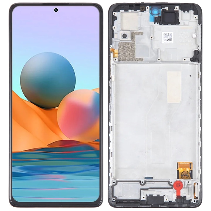 Съвместим дисплей за Xiaomi Redmi Note 10 Pro 4G, OLED, с рамка, черен, LCD, сензорен екран, най-добро качество