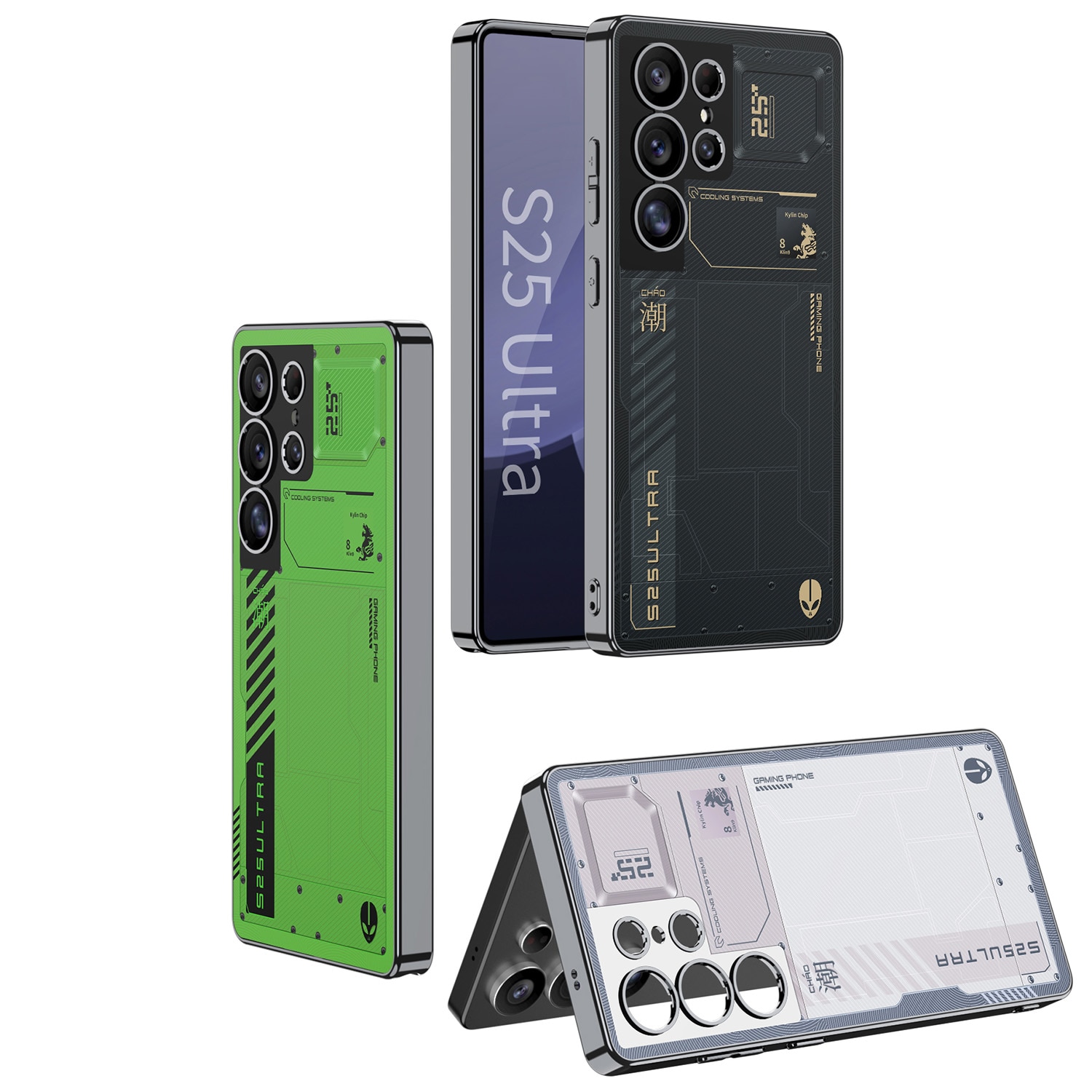 Husa pentru Samsung Galaxy S25 Ultra, Ultra subtire gaming edition Agora, Verde