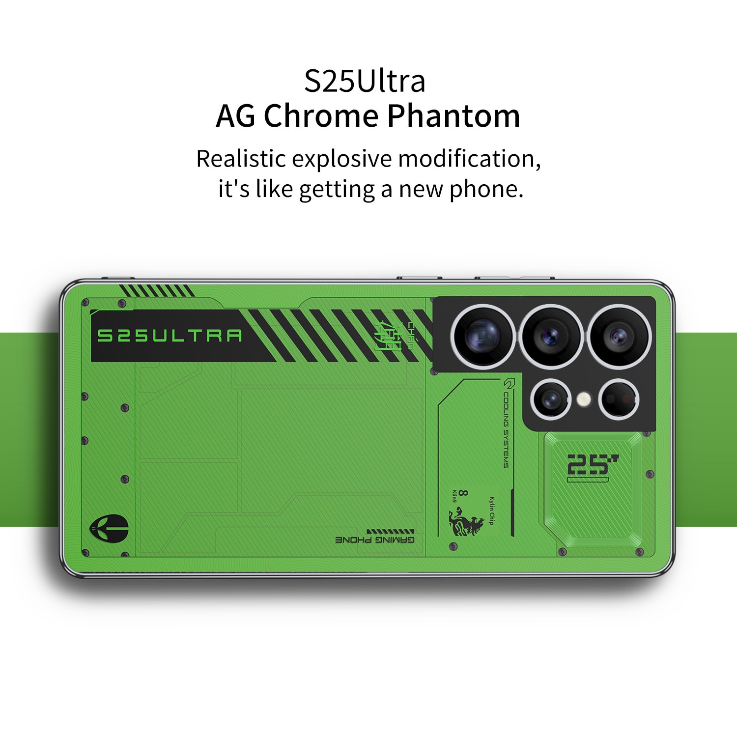 Husa pentru Samsung Galaxy S25 Ultra, Ultra subtire gaming edition Agora, Verde