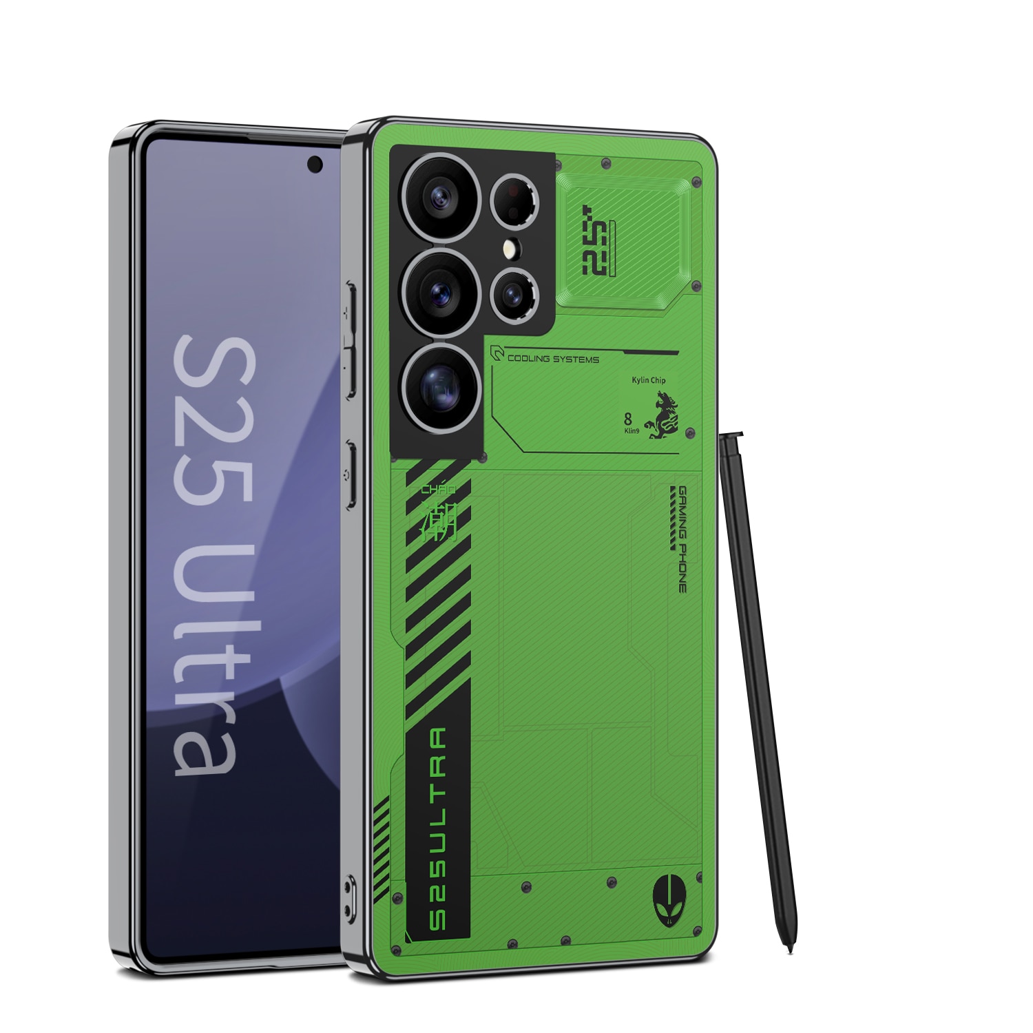 Husa pentru Samsung Galaxy S25 Ultra, Ultra subtire gaming edition Agora, Verde