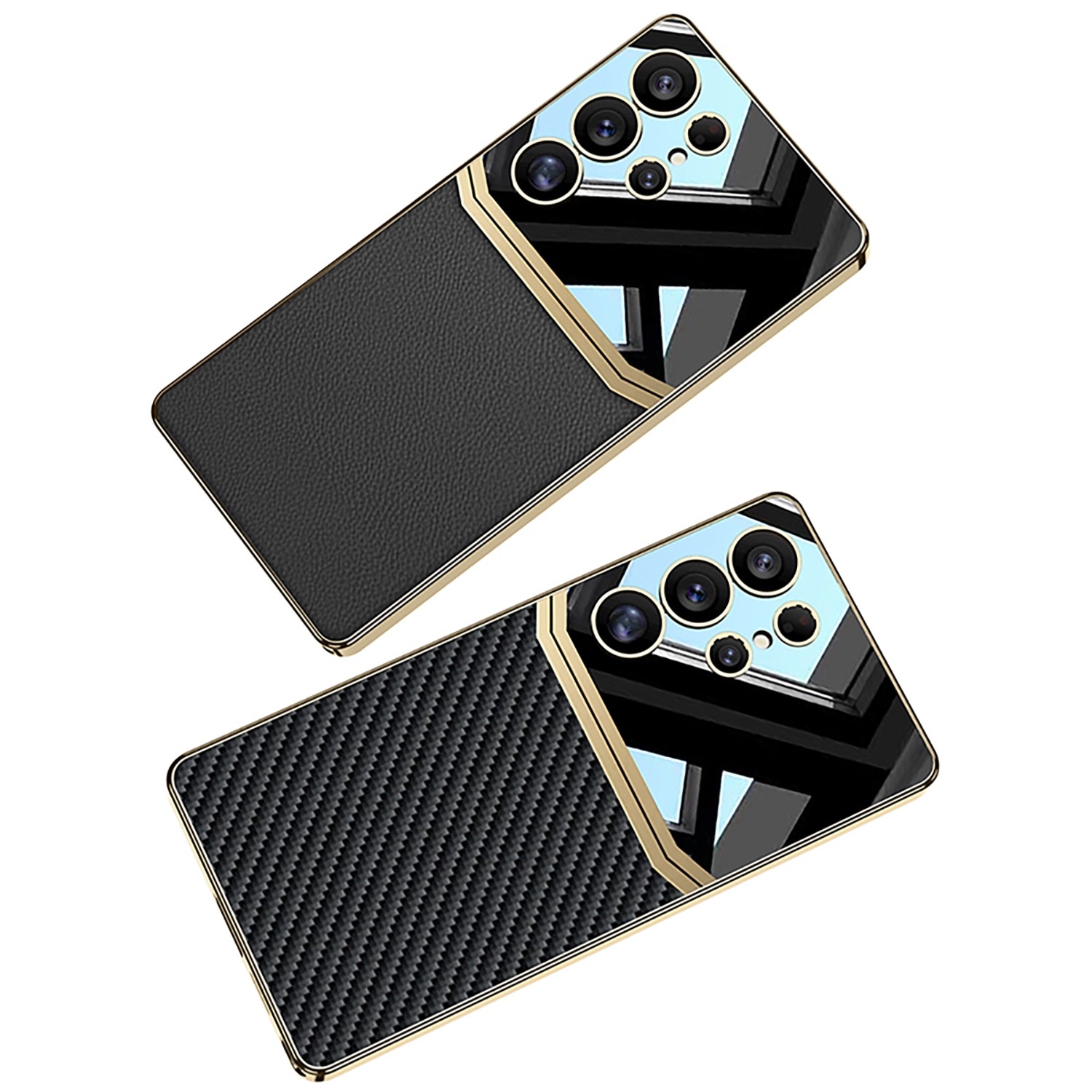 Husa pentru Samsung Galaxy S25 Ultra, Piele ecologica U Agora, Carbon