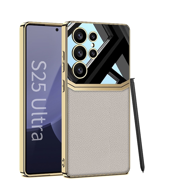 ΠΠ°Π»ΡΡ Π·Π° Samsung Galaxy S25 Ultra, U Agora Eco-Leather, Titanium Grey