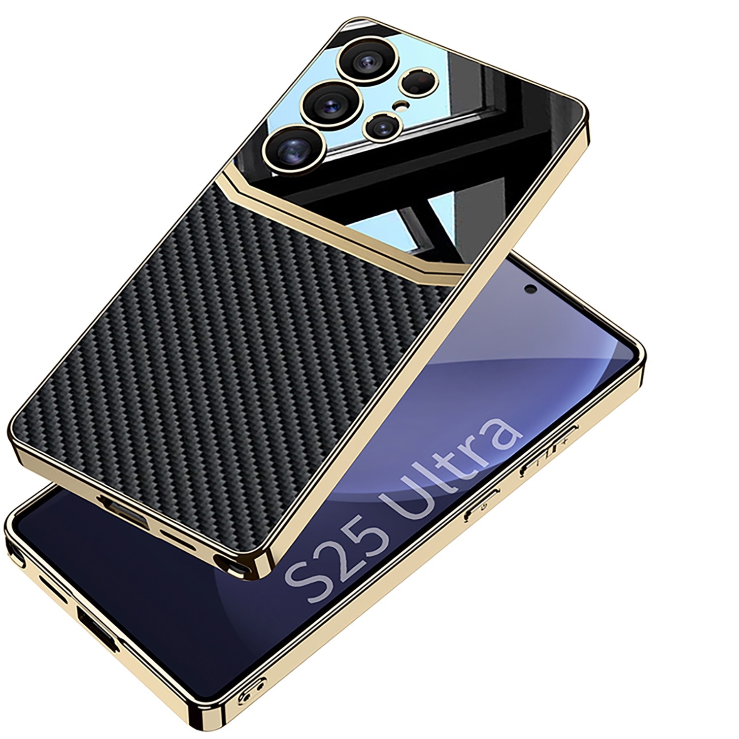 Husa pentru Samsung Galaxy S25 Ultra, Piele ecologica U Agora, Carbon