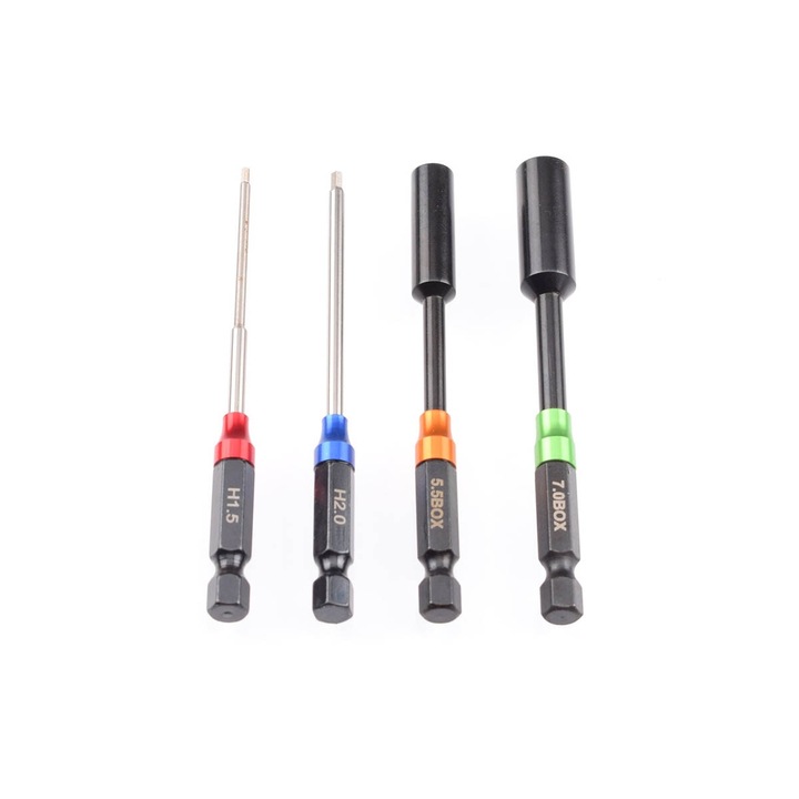 Hatlapfej készlet csavarhúzókhoz, Ruddog, 1,5-2,0-5,5-7,0 mm