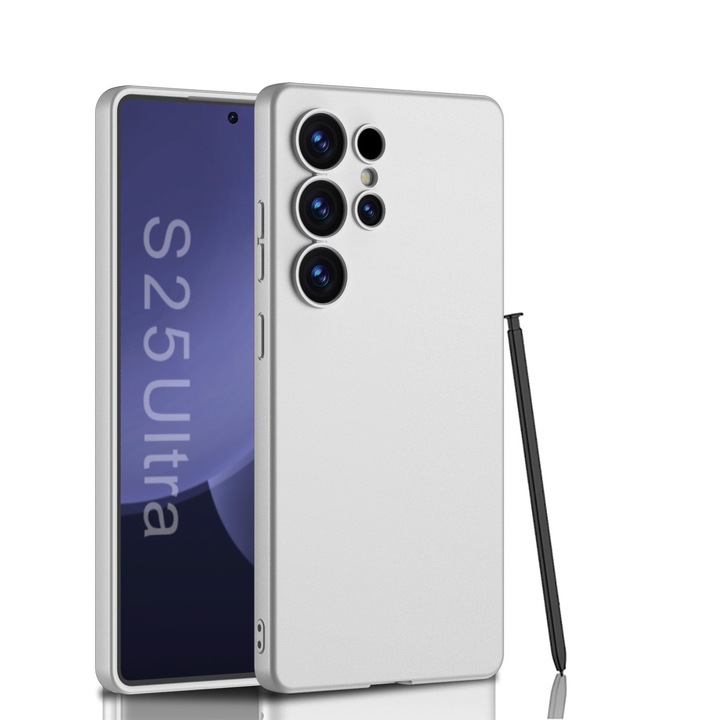 Калъф Samsung Galaxy S25 Ultra, ултра тънък силикон Agora, титаниево сиво