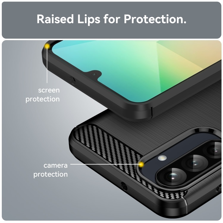 Husa pentru Samsung Galaxy S25 cu textura Fibra Carbon, Negru