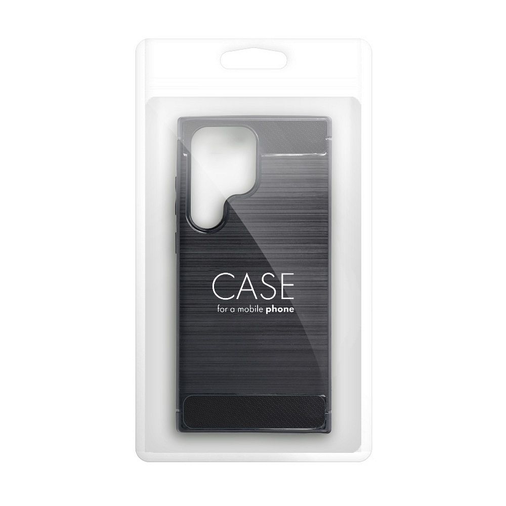 Husa pentru Samsung Galaxy S25 cu textura Fibra Carbon, Negru