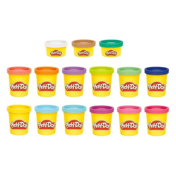 Set 15 recipiente de plastilina si forme pt creearea unor animale marine ANGMAD, diverse culori, Play - Doh Classic Color, in cantitate totala de 765g, unisex, destinat copiilor cu o varsta de 3+ani