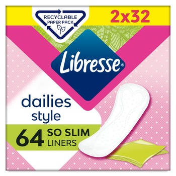 Absorbante zilnice Libresse So Slim, 64 bucati Absorbante zilnice Libresse So Slim, 64 bucati