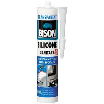 Silicon sanitar Bison, 280 ml, Transparent Silicon sanitar Bison, 280 ml, Transparent