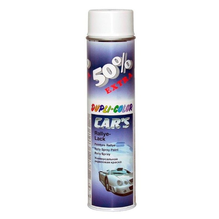 Spray vopsea universala Dupli-Color Car's, 600 ml, Alb lucios