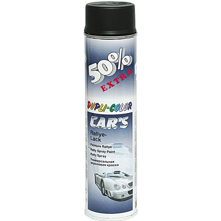 Spray vopsea universala Dupli-Color Car's, 600 ml, Negru mat