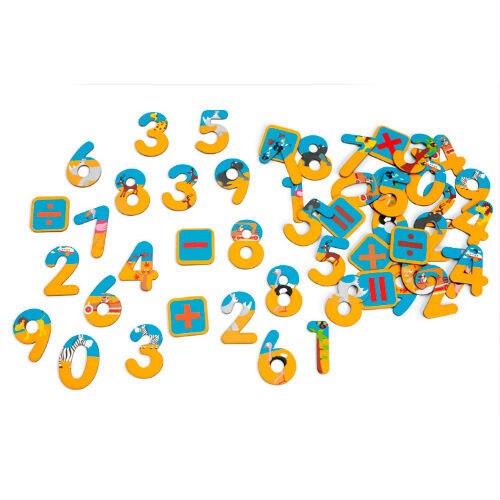 Set magnetic numere SAFARI, 60 de piese, Scratch