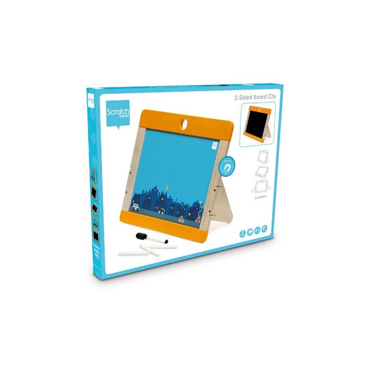 Дървена дъска от две части В града, Скреч