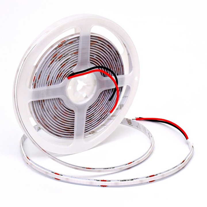 Cob Led лента 24V - 8mm / 320led/ml - 11W/ml, синя - вътрешна IP20 - 5m/ролка