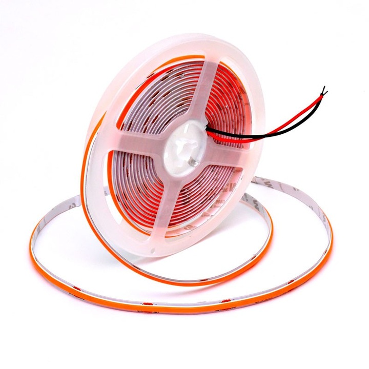 Cob Led лента 24V - 8mm / 320led/ml - 11W/ml, розова - вътрешна IP20 - 5m/ролка