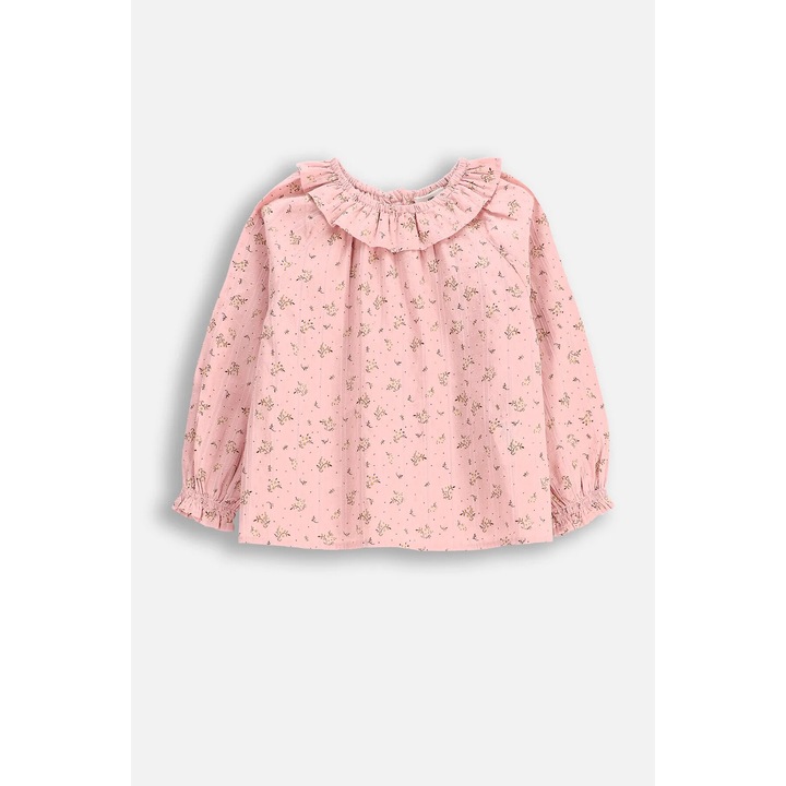 Bluza copii, Coccodrillo, design floral, roz pudrat, bumbac, pentru fete