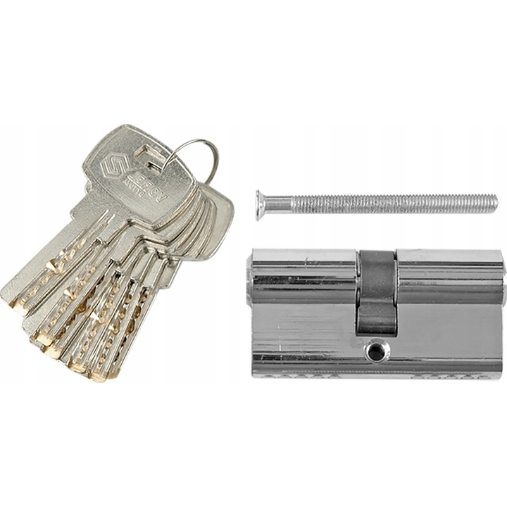 Set 1 x cilindru usa Vorel, 6 chei, 31x31mm, cromat