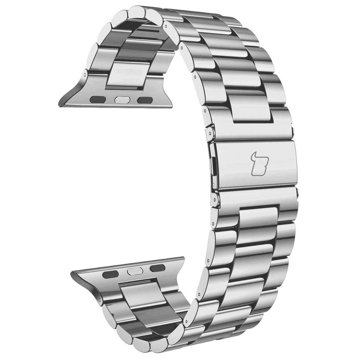 Bizon szíj Apple Watch 42/44/45/46/49 mm-hez, ezüst, állítószerszámmal