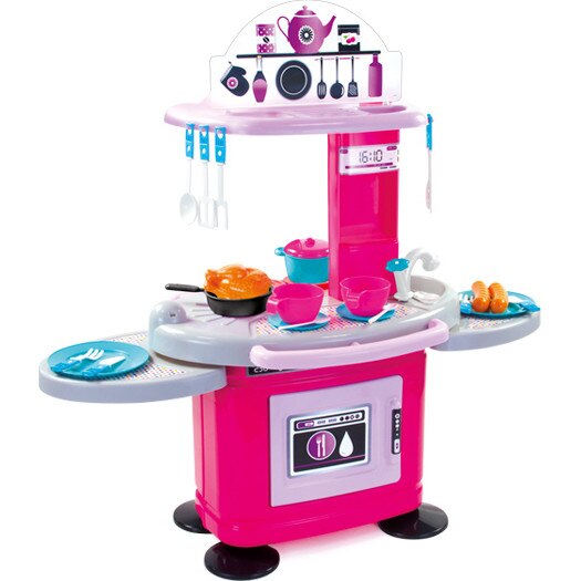 Bucatarie pentru copii Mochtoys Chefs cu 26 de accesorii Pink