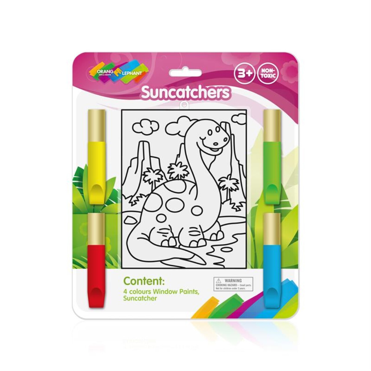 Set creatie pentru pictura Orange Elephant, Dino