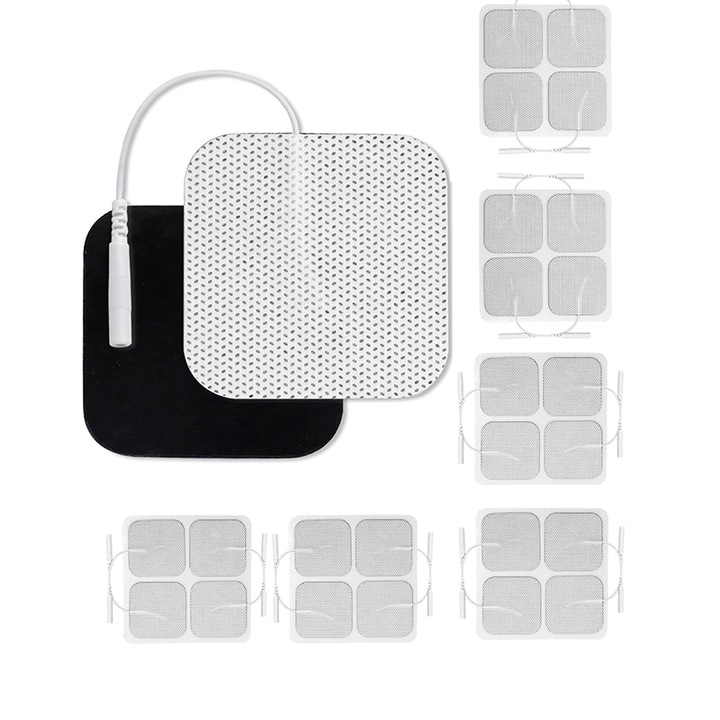 Rqiurpn, öntapadó elektróda készlet TENS-hez, 5x5 cm, fehér, újrafelhasználható, 24 db