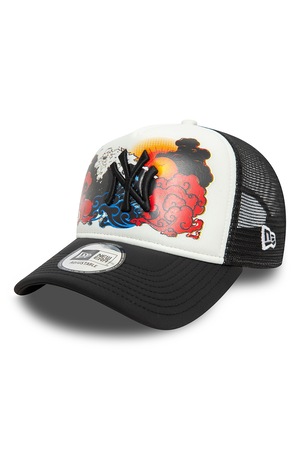New Era, Sapca trucker cu model, Rosu, Alb, Negru, 56-62 CM - eMAG.ro