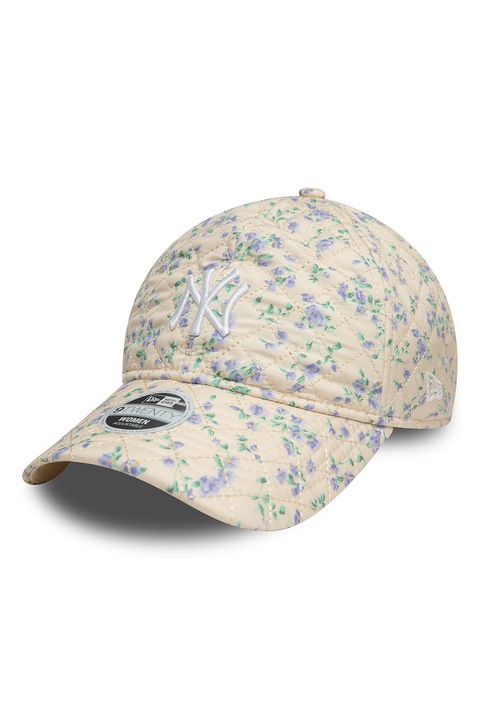 New Era, Sapca matlasata cu model floral, Albastru prafuit, Alb optic, Bej deschis