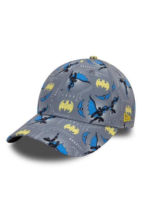 New Era, Sapca cu imprimeu Batman 9FORTY, Albastru prafuit, Galben pal, Albastru royal